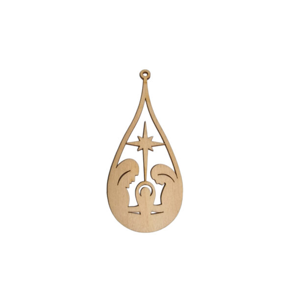 Γούρι Ξύλινο Γένηση 5cm x 12cm