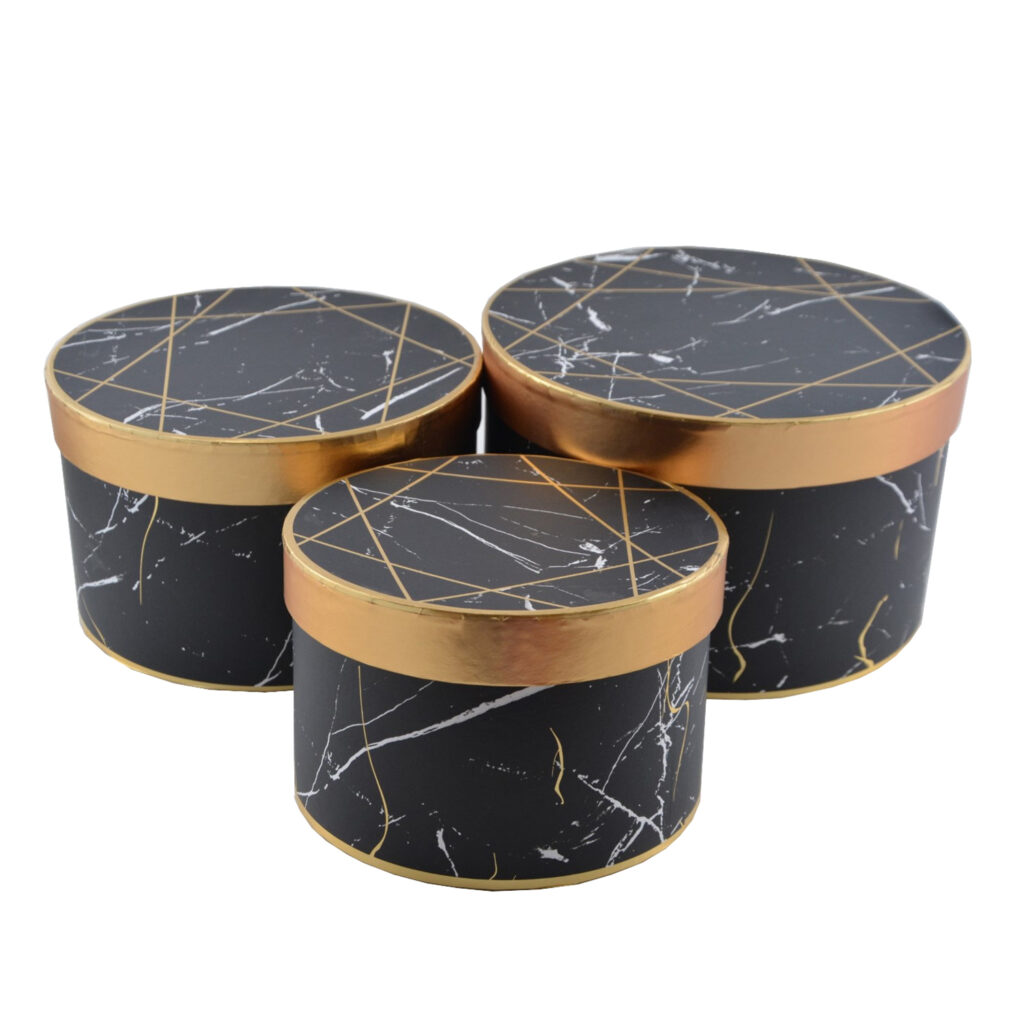 Κουτί Marble Μαύρο Set 3