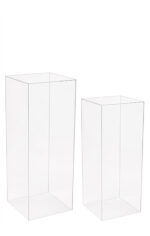Ανθοστήλες Plexiglass Διάφανο Set 3