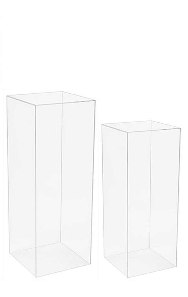 Ανθοστήλες Plexiglass Διάφανο Set 3