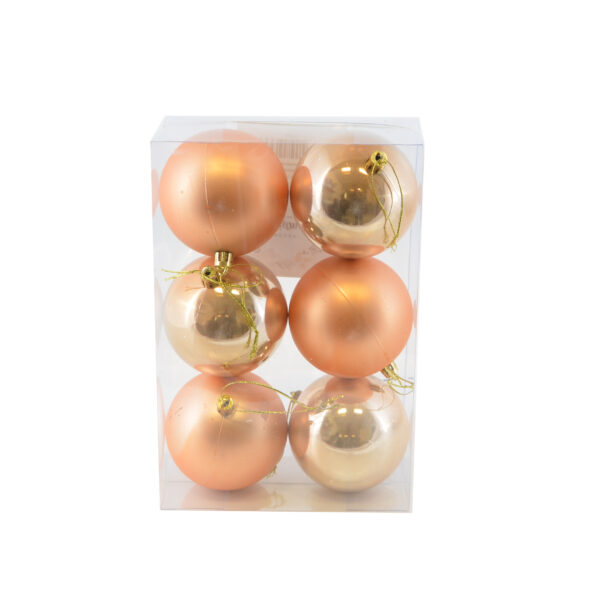Χριστουγεννιάτικες Μπάλες 8cm 6 Pack