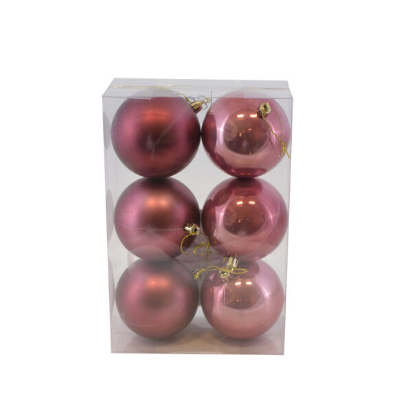 Χριστουγεννιάτικες Μπάλες 8cm 6 Pack