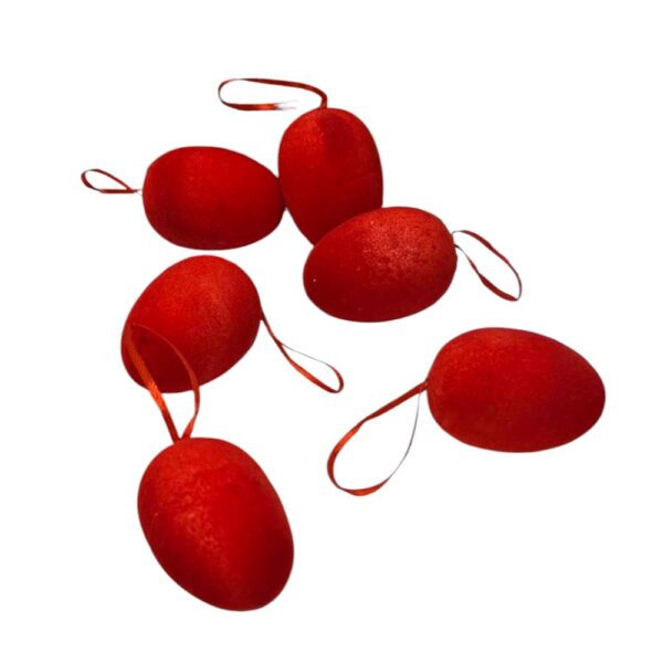 Αυγά Κόκκινα 7cm 6 Pack
