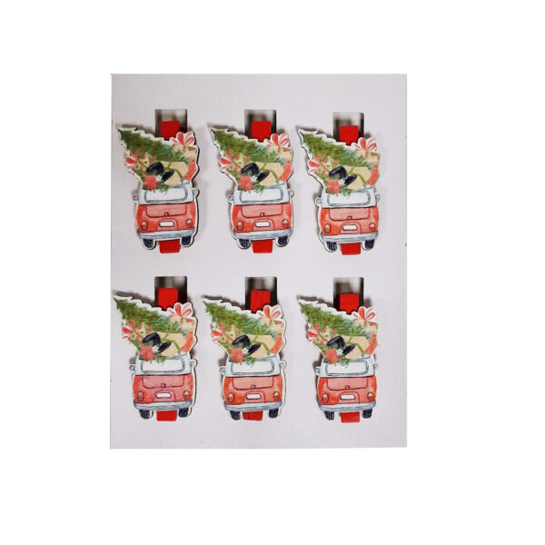 Ξύλινα μανταλάκια 6 Pack