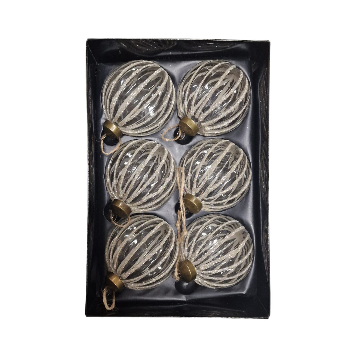 Γυάλινες Χριστουγεννιάτικες Μπάλες 8cm 6 Pack