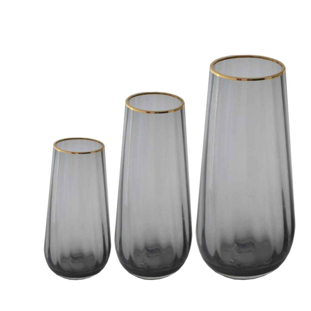 Γυάλα Βάζο με χρυσό χείλος