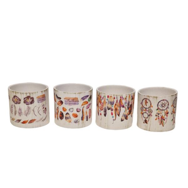 Boho κεραμικά κασπώ 4 Pack