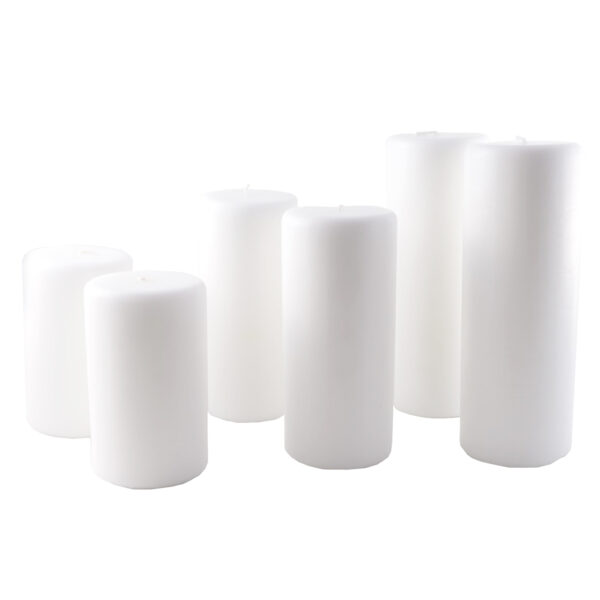 Κερί Λευκό Κύλινδρος 12cm (διάμετρος) Set 2