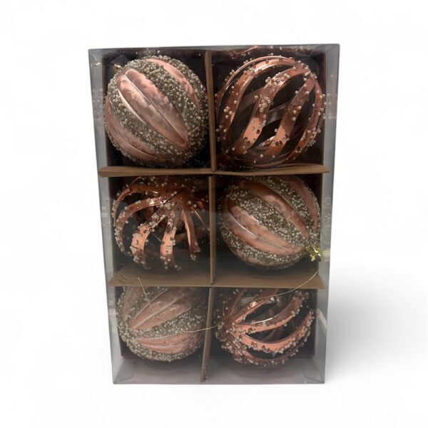 Κρεμαστή Μπάλα Σαμπανιζέ 8cm Set 6