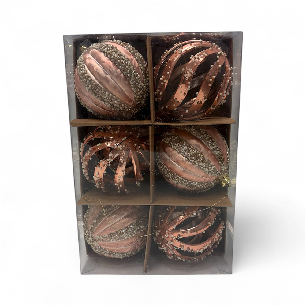 Κρεμαστή Μπάλα Σαμπανιζέ 8cm Set 6 Κρεμαστή Μπάλα Σαμπανιζέ 8cm Set 6