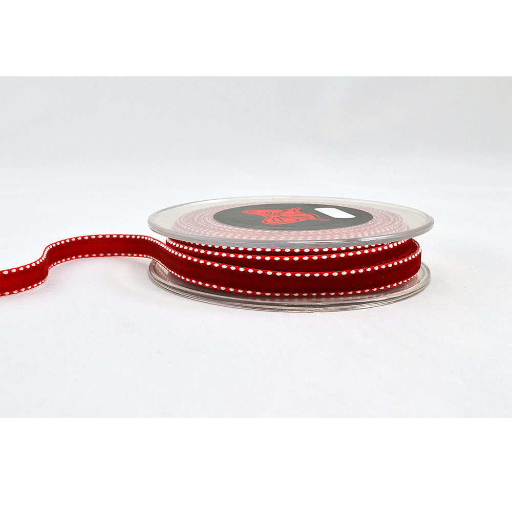 Κορδέλα Ribbon Velvet 10mm x 9m-RED