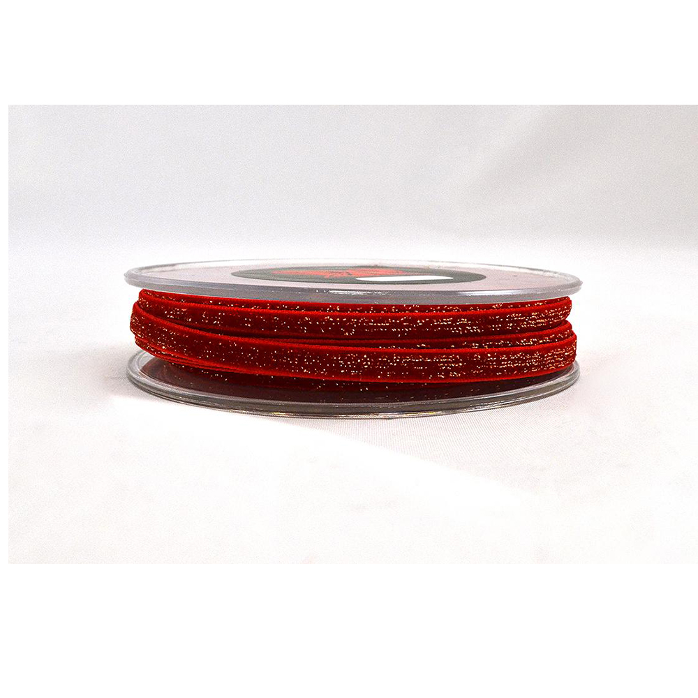 Κορδέλα Βελούδινη Κόκκινη 7mm x 18m Κορδέλα Βελούδινη Κόκκινη 7mm x 18m