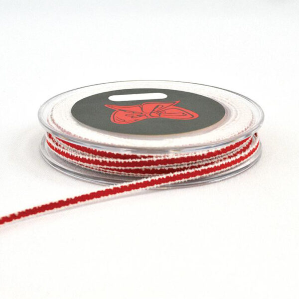 Κορδέλα Κόκκινο-Άσπρο 3mm x 18m