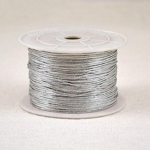 Κορδόνι Μεταλλικό Ασημί 1mm x 100m