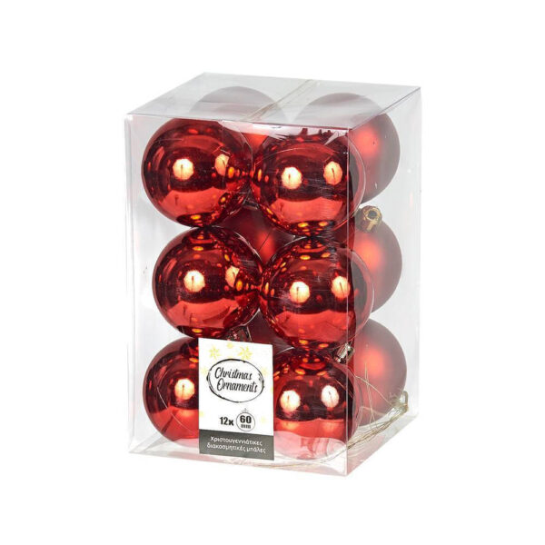 Πλαστική Μπάλα Κόκκινη 6cm Set 12