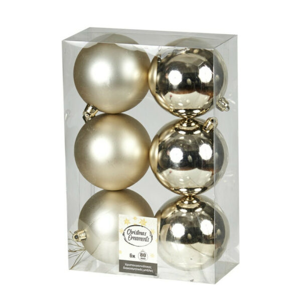 Πλαστική Μπάλα Σαμπανί 8cm Set 6