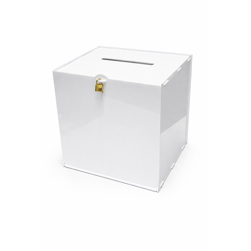 Κουτί Plexiglass Λευκό για Χαρίσματα