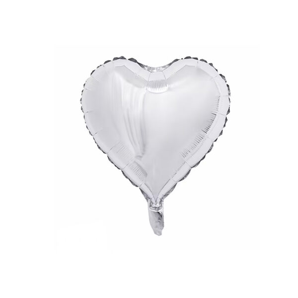 Μπαλόνι Καρδιά Ασημί Μεταλλιζέ